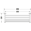 Duravit D code Porte-serviettes de bain 63x22 cm chrome GA49426