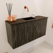 Mondiaz JOYA 80cm meuble de salle de bains - couleur Shadow - Vasque FAYE position Milieu Sans trou de robinet couleur Urban SW1421550