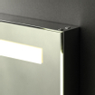 Adema Squared badkamerspiegel - 100x70cm - incl. bovenverlichting - LED - spiegelverwarming - sensor schakelaar SW238221