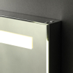 Adema Squared badkamerspiegel 100x70cm met bovenverlichting LED met spiegelverwarming en sensor schakelaar SW238221