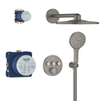 Grohe Grohtherm smartcontrol Perfect showerset compleet hard graphite geborsteld SW1077363