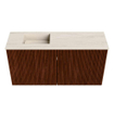 Mondiaz JOYA-DLUX Meuble de toilette 80cm - couleur Ruby - Vasque FAYE position Gauche 1 trou de robinet couleur Meli SW1425349
