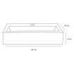 Differnz Flat Lavabo WC béton gris clair 38 x 24 x 8 cm SW705269