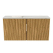 Mondiaz JOYA-DLUX 80cm toiletmeubel - kleur Oak - Wastafel FAYE positie Links 1 kraangat kleur Ostra. SW1422257