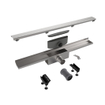 Easy Drain Compact Wall Zero caniveau de douche plaque simple avec sortie latérale 6x100cm 50mm inox 2301365