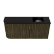 Mondiaz JOYA 91.6cm toiletmeubel - ronding links kleur Shadow - Wastafel FAYE positie Rechts Zonder kraangat kleur Urban. SW1421576