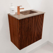 Mondiaz JOYA-DLUX 40cm toiletmeubel - kleur Ruby - Wastafel FAYE positie Rechts 1 kraangat kleur Arena. SW1425251