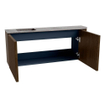 Mondiaz JOYA-DLUX 101.6cm toiletmeubel - ronding rechts kleur Walnut - Wastafel FAYE positie Links Zonder kraangat kleur Oza. SW1424614