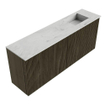 Mondiaz JOYA-DLUX 100cm toiletmeubel - kleur Shadow - Wastafel FAYE positie Rechts 1 kraangat kleur Opalo. SW1422953