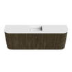 Mondiaz JOYA 113.2cm toiletmeubel - ronding links en rechts kleur Shadow - Wastafel FAYE positie Midden Zonder kraangat kleur Talc. SW1421474