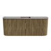 Mondiaz JOYA-DLUX 103.2cm toiletmeubel - ronding links en rechts kleur Dusk - Wastafel FAYE positie Midden Zonder kraangat kleur Oza. SW1426029