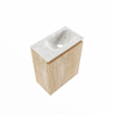 MONDIAZ TURE-DLUX Meuble toilette - 40cm - Washed Oak - EDEN - vasque Ostra - position droite - sans trou de robinet SW1105109