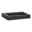 BRAUER Lava Lavabo - 60x46x10cm - 1 cuve - 1 trou de robinet - pierre naturelle - basalte anthracite SW6635