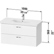 Duravit XBase Meuble sous-lavabo 2 tiroir(s) 100x56x45.8cm Blanc mat SW420635