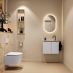 MONDIAZ TURE-DLUX Meuble toilette - 60cm - Cale - EDEN - vasque Frappe - position centrale - 1 trou de robinet SW1102659