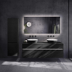 Villeroy & Boch Artis vasque à poser - ronde Ø43x12.5cm - sans trou de robinetterie sans trop-plein coal black SW68817