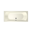 Xenz Lagoon Duobad - 170x75x53 - afvoer Midden - acryl - pergamon SW102939