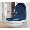 Villeroy et Boch O.novo Vita Siège WC avec abattant et borde poignée avec charnière longue bleu 1025076