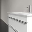 Villeroy & Boch Venticello meuble sous-lavabo - 55,3x59cm - 2x tiroir blanc brillant GA50314