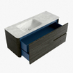 Mondiaz CIRO-DLUX Meuble de salle de bains - 120x45x50cm - Lavabo en solid surface Opalo - 1 vasque à gauche - sans trous de robinet - 2 tiroirs - Shadow SW1532426