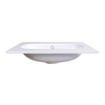 Arcqua Oval Lavabo encastré - 61x46x1.5cm - vasque simple - sans trou de robinet - marbre de synthèse - blanc brillant SW1581326
