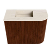 Mondiaz JOYA-DLUX 51.6cm toiletmeubel - ronding rechts kleur Ruby - Wastafel FAYE positie Links 1 kraangat kleur Meli. SW1425371
