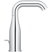 GROHE Essence New Robinet de lavabo 1 trou M size avec bec haut tournant et tirette EcoJoy avec carteouche 28mm chrome 0442574