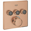 GROHE Smartcontrol Regendoucheset Inbouw - inbouwboxen - antraciet knoppen - hoofddouche vierkant - staafhanddouche - brushed warm sunset SW1558089
