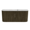 Mondiaz JOYA-DLUX 93.2cm toiletmeubel - ronding links en rechts kleur Shadow - Wastafel FAYE positie Midden 1 kraangat kleur Glace. SW1422805