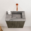 Mondiaz JOYA-DLUX 40cm toiletmeubel - kleur Shadow - Wastafel FAYE positie Rechts Zonder kraangat kleur Sombra. SW1425175