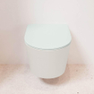 MONDIAZ LAVIE WC suspendu - 36x53cm - sans bride - Greey (gris) - softclose - quick-release - abattant WC - Linen (offwhite) SW1208624