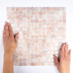 The Mosaic Factory Amsterdam mozaïektegel - 32.2x32.2cm - wand en vloertegel - Vierkant - Glas Rose glans SW62140