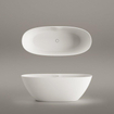 FugaFlow Eccelente Calma Vrijstaand Bad - 175x76x60cm - solid surface - mat crème SW1451420