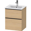 Duravit D-neo Meuble sous vasque 51x40.2x62.5cm 2 tiroirs Chêne naturel mat SW640822