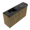 Mondiaz JOYA-DLUX 81.6cm toiletmeubel - ronding rechts kleur Dusk - Wastafel FAYE positie Links 1 kraangat kleur Lava. SW1423248