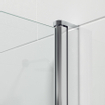 Marenza Neptune Cabine de douche - 1 porte battante - Paroi latérale - 90x90x200cm - Verre de sécurité 6mm - anti-calcaire - chrome SW238231