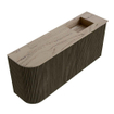Mondiaz JOYA-DLUX 91.6cm meuble de salle de bains avec WC - arrondi gauche couleur Shadow - Vasque FAYE position Droite Sans trou de robinet couleur Arena SW1424851