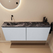MONDIAZ TURE-DLUX Meuble toilette - 120cm - Clay - EDEN - vasque Lava - position gauche - sans trou de robinet SW1103719