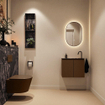 MONDIAZ TURE-DLUX Meuble toilette - 60cm - Rust - EDEN - vasque Lava - position droite - 1 trou de robinet SW1104000