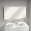 Villeroy & Boch My View Now armoire de toilette - avec 3 portes avec éclairage LED et éclairage de lavabo 140x75x16.8cm - avec interrupteur marche/arrêt SW701121