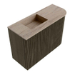 Mondiaz JOYA-DLUX Meuble de salle de bains 61,6cm - arrondi droit couleur Shadow - Vasque FAYE position Gauche Sans trou de robinet couleur Saba SW1425153