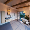 MONDIAZ ALAN - DLUX Ensemble de meuble de salle de bains - 110cm - meuble bas - Linen - 1 tiroir - lavabo suspendu - vasque à droite - 0 trous de robinet - Lava SW808192
