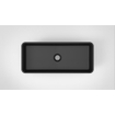 Arcqua Case vasque à poser - 60x26cm - Rectangulaire - Marbre de synthèse Noir Mat SW767331