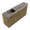 Mondiaz JOYA-DLUX 91.6cm toiletmeubel - ronding rechts kleur Dusk - Wastafel FAYE positie Links Zonder kraangat kleur Oza. SW1426011