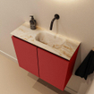 MONDIAZ TURE-DLUX Meuble toilette - 60cm - Fire - EDEN - vasque Frappe - position droite - sans trou de robinet SW1102757