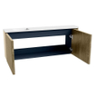 Mondiaz JOYA 111.6cm meuble de salle de bains - arrondi droit couleur Dusk - Vasque FAYE position Gauche 1 trou de robinet couleur Talc. SW1421603