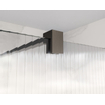 FugaFlow Eccelente Vetro inloopdouche - 180x200cm - ribbelglas - wandarm - Geborsteld Gunmetal PVD SW1468259