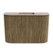 Mondiaz JOYA-DLUX Meuble de salle de bains 63.2cm - arrondi gauche et droite couleur Dusk - Vasque FAYE position Milieu Sans trou de robinet couleur Saba SW1426105