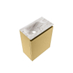 MONDIAZ TURE-DLUX Meuble toilette - 40cm - Oro - EDEN - vasque Glace - position gauche - 1 trou de robinet SW1103404