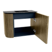 Mondiaz JOYA-DLUX 51.6cm toiletmeubel - ronding links kleur Dusk - Wastafel FAYE positie Rechts 1 kraangat kleur Lava. SW1423254